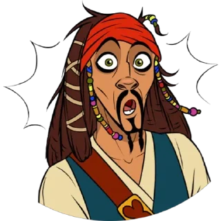 Jack Sparrow Cartoon Sticker