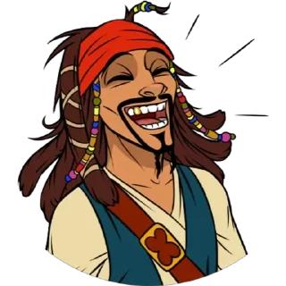 Jack Sparrow Cartoon Sticker