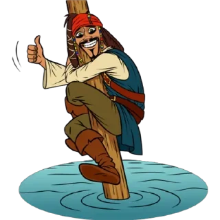 Jack Sparrow Cartoon Sticker