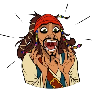 Jack Sparrow Cartoon Sticker