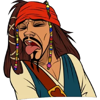 Jack Sparrow Cartoon Sticker