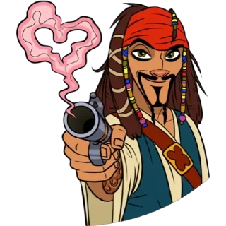 Jack Sparrow Cartoon Sticker