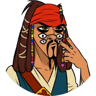 Jack Sparrow Cartoon Sticker