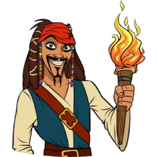 Jack Sparrow Cartoon Sticker