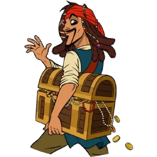 Jack Sparrow Cartoon Sticker