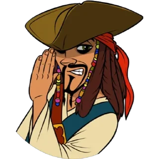 Jack Sparrow Cartoon Sticker