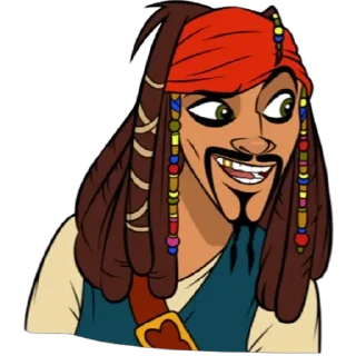 Jack Sparrow Cartoon Sticker