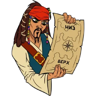 Jack Sparrow Cartoon Sticker