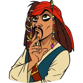 Jack Sparrow Cartoon Sticker