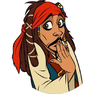 Jack Sparrow Cartoon Sticker