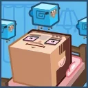 Human Box Animated Sticker