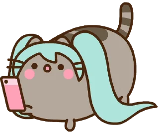 Hatsune Miku x Pusheen Sticker