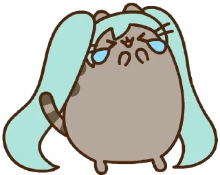 Hatsune Miku x Pusheen Sticker