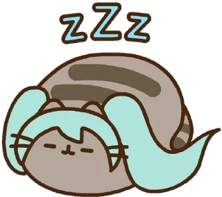 Hatsune Miku x Pusheen Sticker