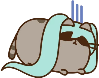 Hatsune Miku x Pusheen Sticker