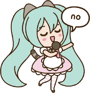 Hatsune Miku x Pusheen Sticker