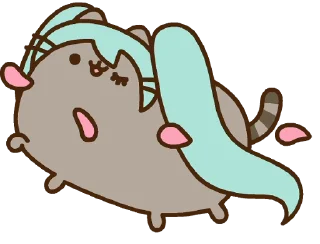 Hatsune Miku x Pusheen Sticker