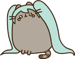 Hatsune Miku x Pusheen Sticker