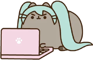 Hatsune Miku x Pusheen Sticker