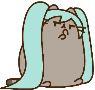 Hatsune Miku x Pusheen Sticker