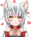 Shiro - White neko Sticker