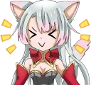 Shiro - White neko Sticker