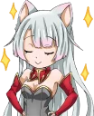 Shiro - White neko Sticker