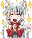 Shiro - White neko Sticker