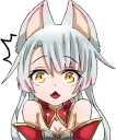 Shiro - White neko Sticker