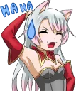 Shiro - White neko Sticker