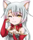 Shiro - White neko Sticker