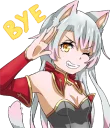 Shiro - White neko Sticker