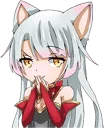 Shiro - White neko Sticker