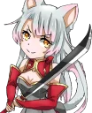 Shiro - White neko Sticker