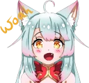 Shiro - White neko Sticker