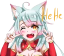 Shiro - White neko Sticker