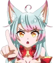 Shiro - White neko Sticker