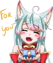 Shiro - White neko Sticker