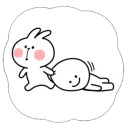 Cute Spoiled Rabbit Sticker