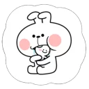 Cute Spoiled Rabbit Sticker