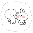 Cute Spoiled Rabbit Sticker