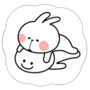 Cute Spoiled Rabbit Sticker