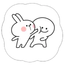 Cute Spoiled Rabbit Sticker