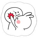 Cute Spoiled Rabbit Sticker