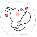 Cute Spoiled Rabbit Sticker