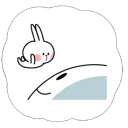 Cute Spoiled Rabbit Sticker