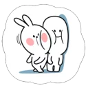 Cute Spoiled Rabbit Sticker