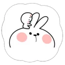 Cute Spoiled Rabbit Sticker