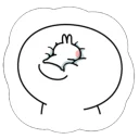 Cute Spoiled Rabbit Sticker