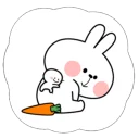 Cute Spoiled Rabbit Sticker